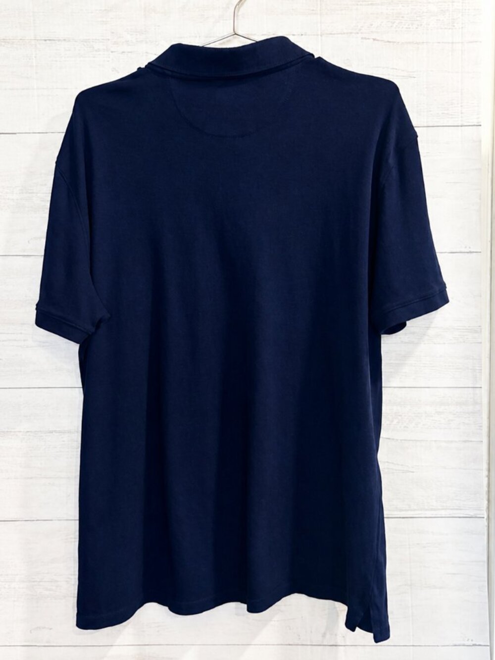 Calvin Klein Navy Polo Shirt Short Sleeve Logo Classic Fit Size L - Picture 2 of 5